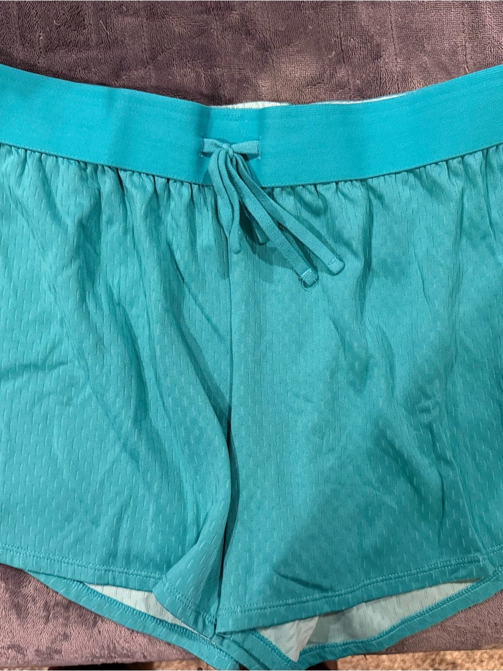 Athletic Works Teal Women’s Athletic Shorts with Drawstring Waistband